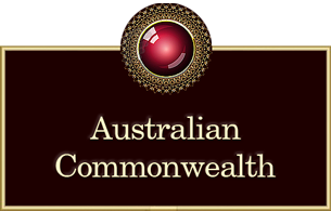 Australian Commonwealth category label with Ornate red centered button linked to the Australian Commonwealth Section pdf documents.