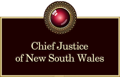 Ornate red centered button linked to: pdf document concerning Commissioned Information of an indefensible Constitutional crime committed by Laurence Whistler Street, Chief Justice of the State of New South Wales on 6th July, 1976, to wit, Seditious libel.