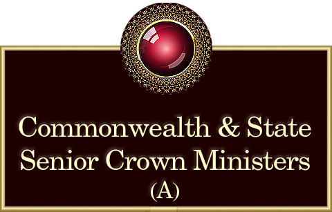 Ornate red centered button linked to: pdf document concerning Commissioned Information of indefensible Constitutional crimes committed by Senior Government Ministers of Australia on 24th & 25th June, 1982, to wit, Treason.