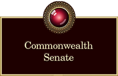 Ornate red centered button linked to: pdf document concerning Commissioned Information of indefensible Constitutional crimes committed by Members of the Australian Senate on 2nd December, 1985, to wit, Seditious enterprise.