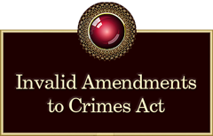 Item label 'Invalid Amendments to Crimes Act'